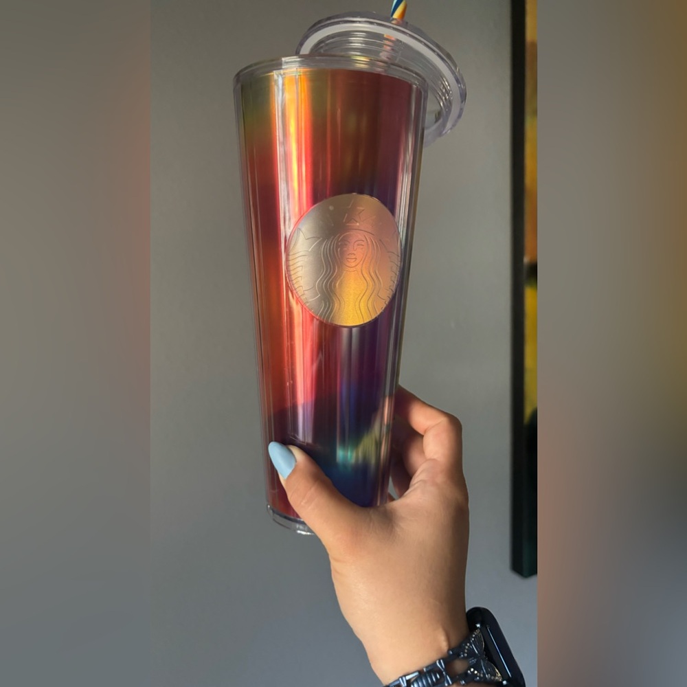 Rainbow Starbucks cup